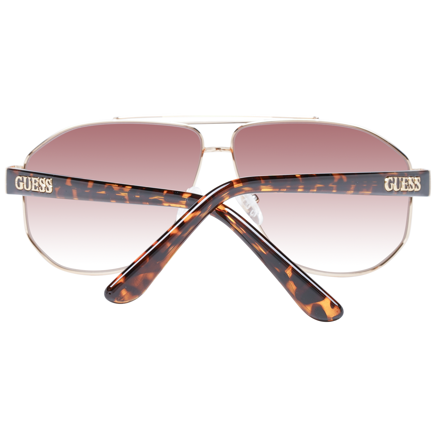 Guess Sunglasses Guess Sunglasses GF6145 32F 61mm - Gold/Brown Havana/Brown Gradient Pilot Eyeglasses Eyewear UK USA Australia 