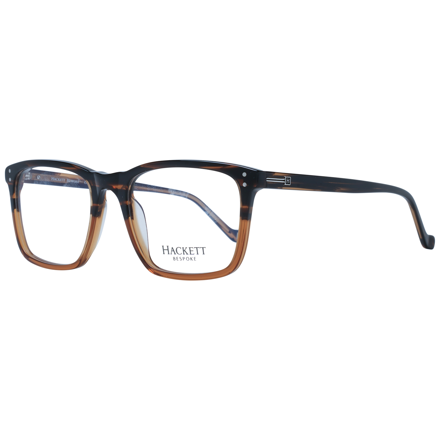 Hackett Frames Hackett Bespoke Glasses Frames HEB253 101 54mm Men Brown Rectangular Eyeglasses Eyewear UK USA Australia 