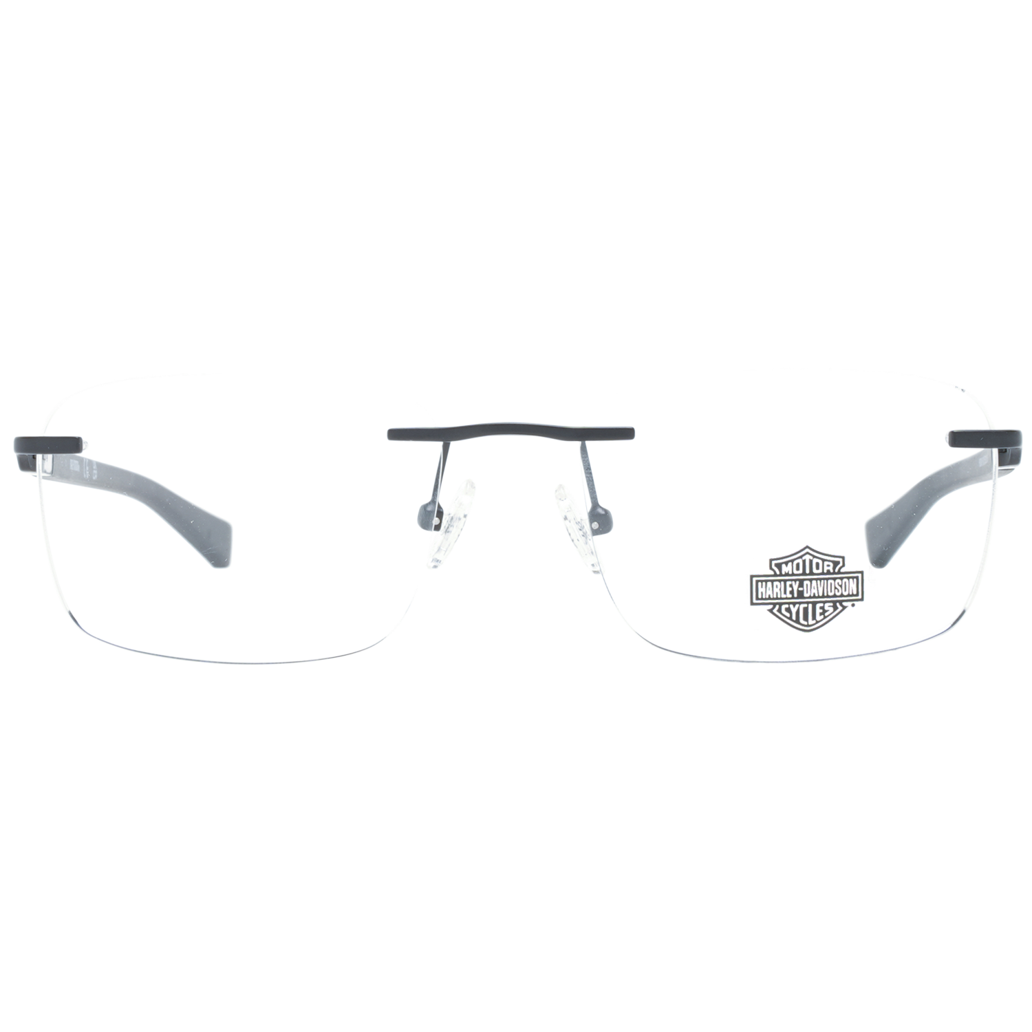 Harley-Davidson Frames Harley-Davidson HD0810 002 55mm - Black Metal Rimless Rectangular Frames Eyeglasses Eyewear UK USA Australia 