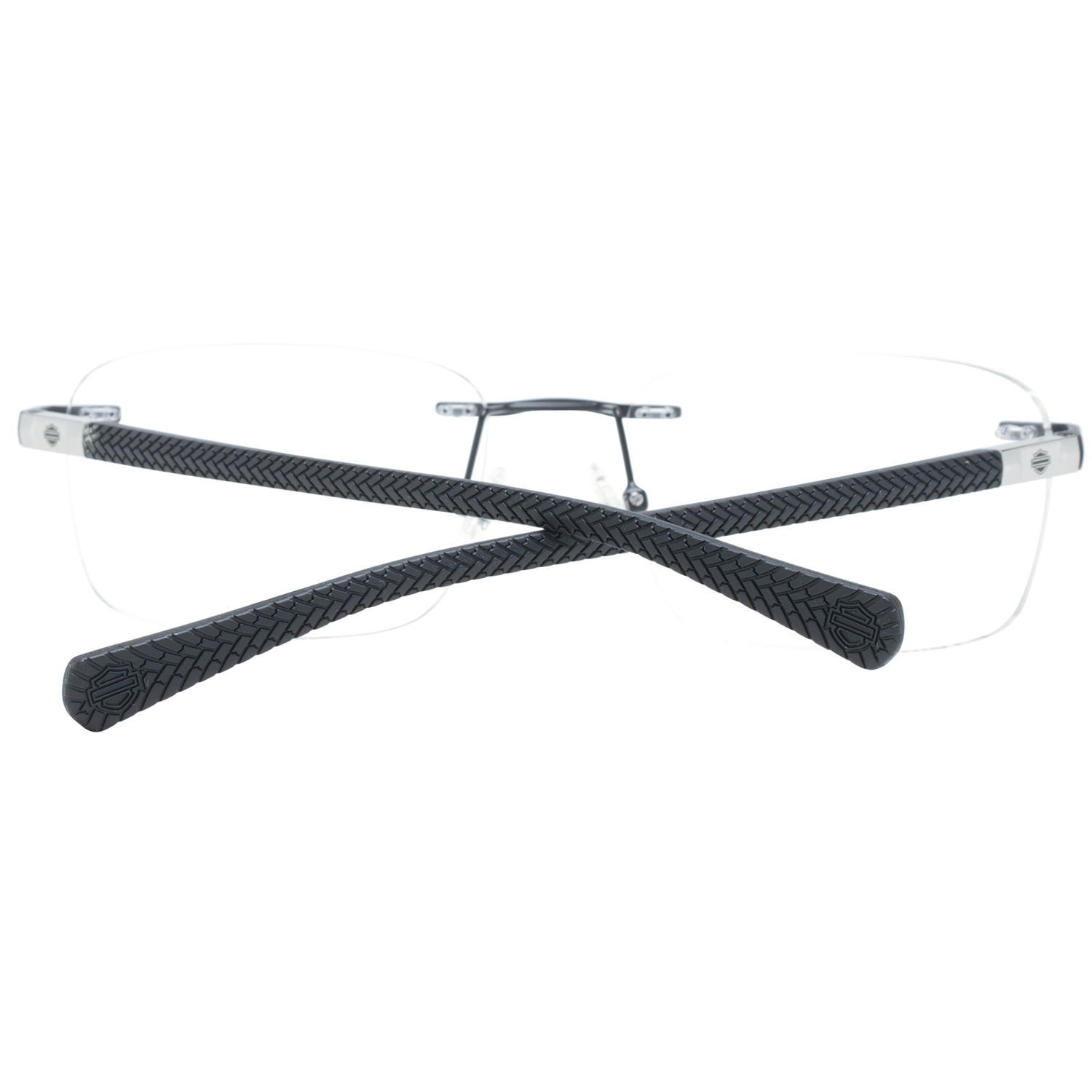 Harley-Davidson Frames Harley-Davidson HD0810 002 55mm - Black Metal Rimless Rectangular Frames Eyeglasses Eyewear UK USA Australia 