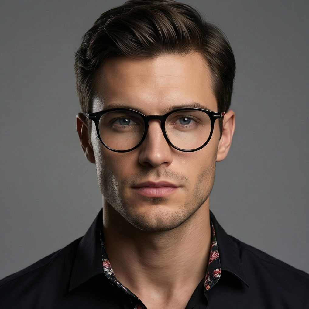 Hugo Boss Eyeglasses Hugo Boss Eyeglasses HG 1206 807 Black Panto Full Rim Acetate Frames 48mm Eyeglasses Eyewear designer