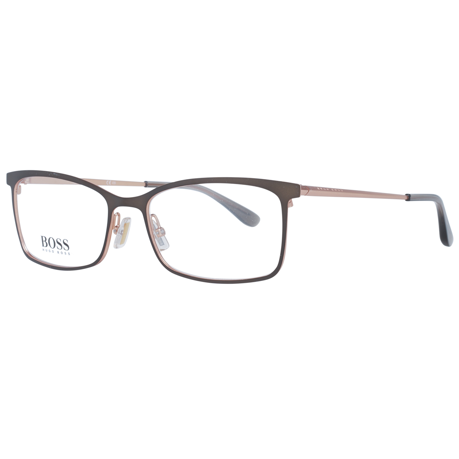 Hugo Boss Eyeglasses Hugo Boss Glasses Frames BOSS 1112 EEM 55mm Men Brown Rectangular Eyeglasses Eyewear UK USA Australia 