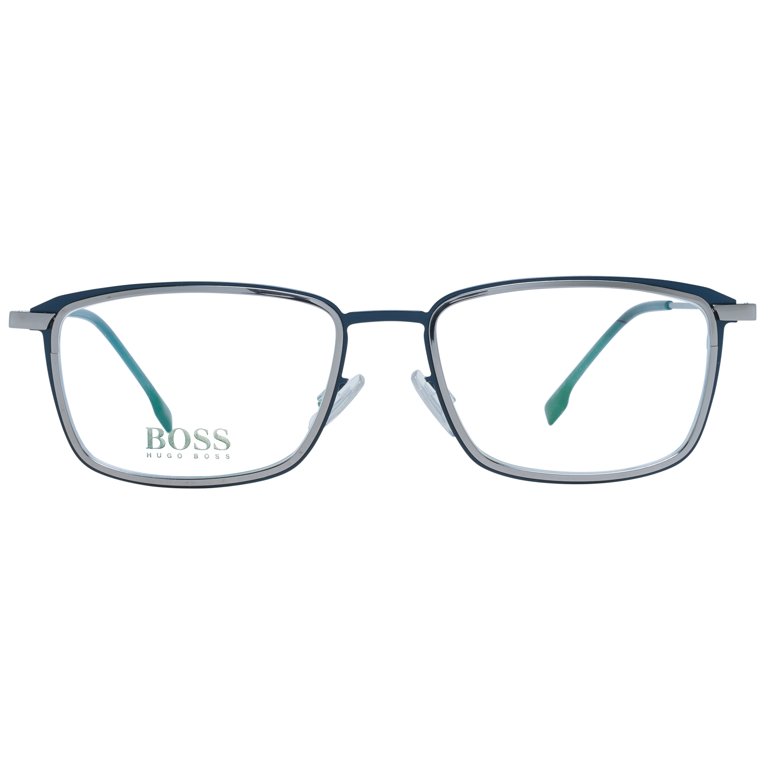 Hugo Boss Eyeglasses Hugo Boss Glasses Frames BOSS 1197 KU019 56mm Titanium Men Blue Rectangular Eyeglasses Eyewear UK USA Australia 