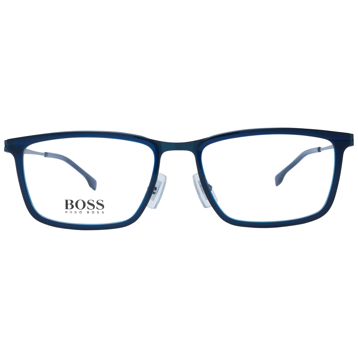 Hugo Boss Eyeglasses Hugo Boss Glasses Frames BOSS 1242 IPQ18 56mm Men Blue Rectangular Eyeglasses Eyewear UK USA Australia 