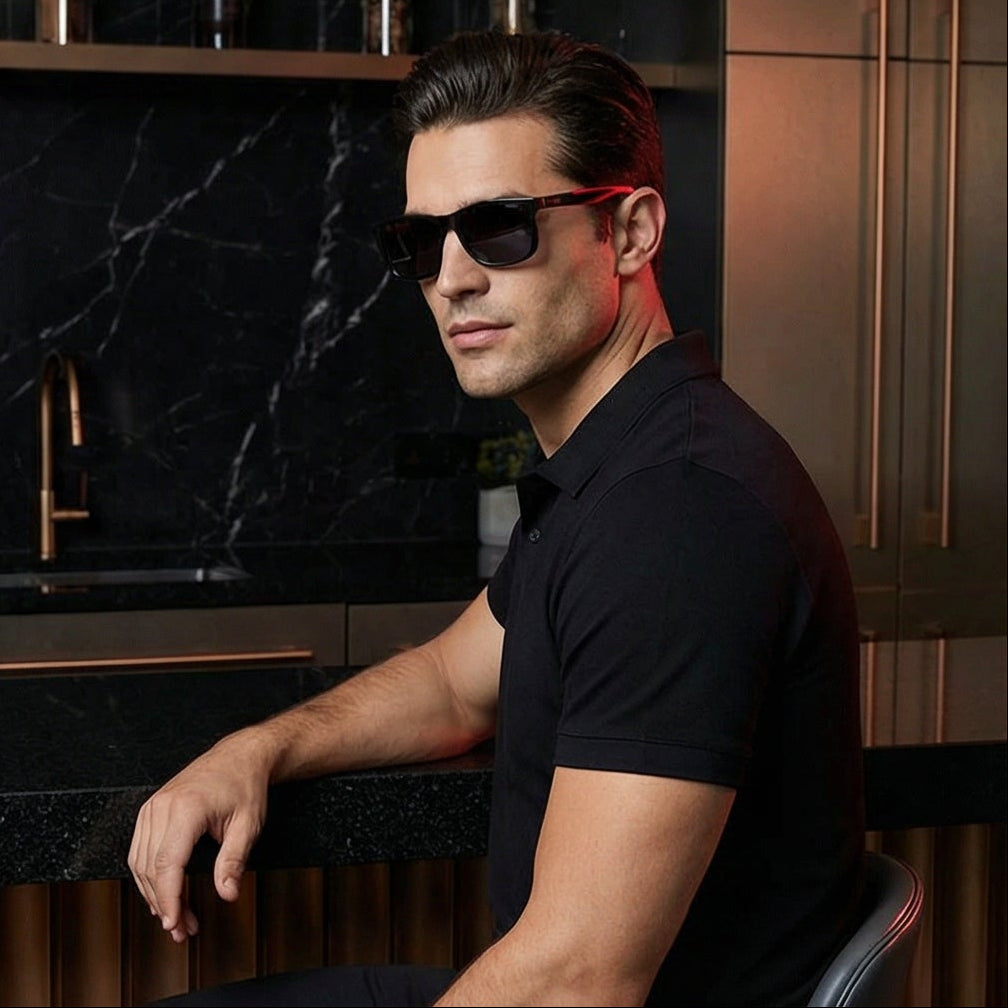 Hugo Sunglasses Hugo Boss Sunglasses HG 1337/S 807IR Men Black Rectangular Full Rim Grey 58mm Eyeglasses Eyewear designer