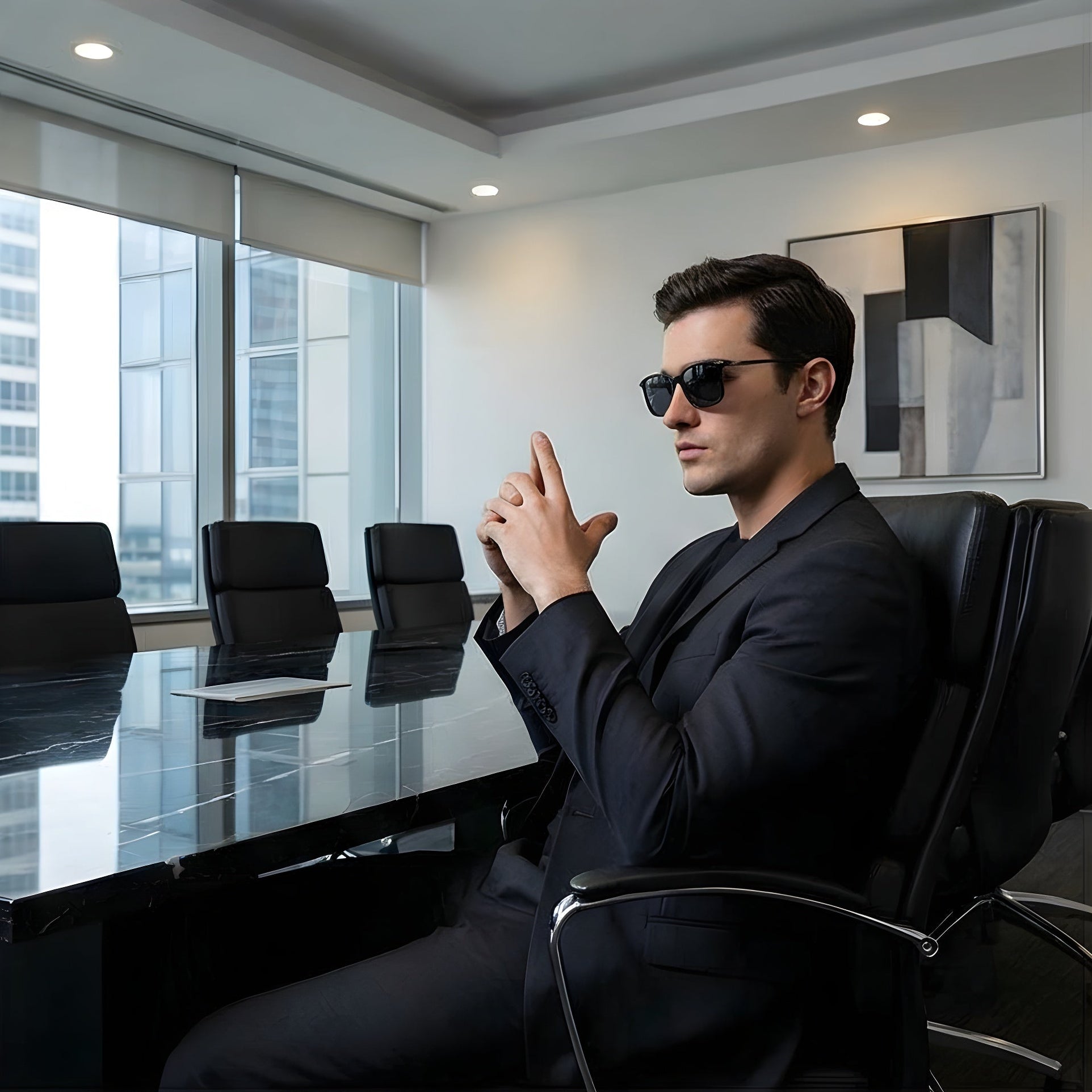 Hugo Sunglasses Hugo Boss Sunglasses HG 1344/S 807IR Men Black Rectangular Full Rim Grey 55mm Eyeglasses Eyewear designer