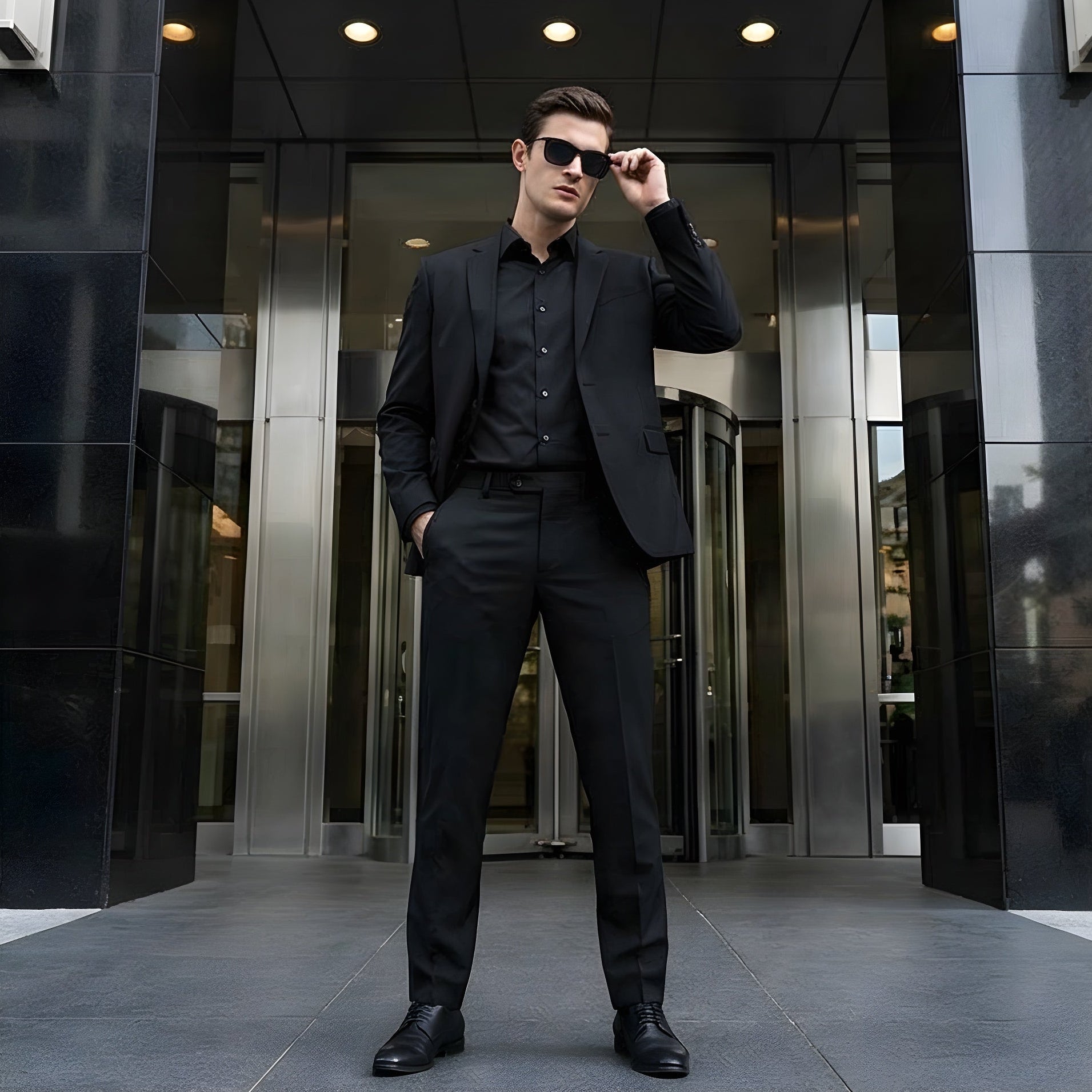 Hugo Sunglasses Hugo Boss Sunglasses HG 1344/S 807IR Men Black Rectangular Full Rim Grey 55mm Eyeglasses Eyewear designer