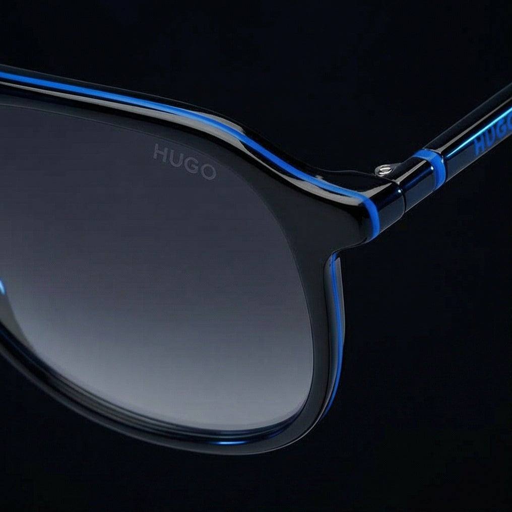 Hugo Sunglasses Hugo Boss Sunglasses HG 1345/S 8079O Men Black Pilot-Aviator Full Rim Grey Gradient 55mm Eyeglasses Eyewear designer