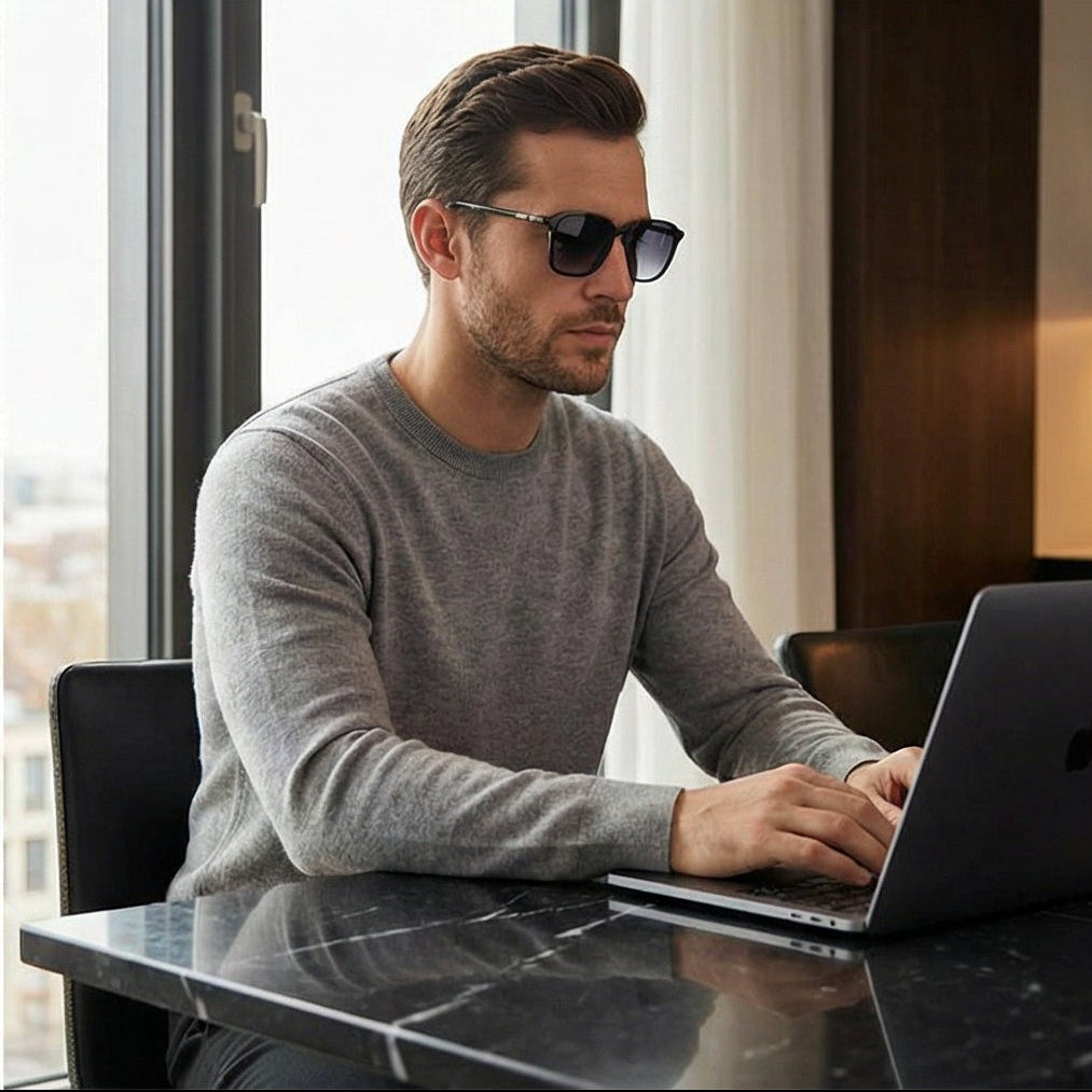 Hugo Sunglasses Hugo Boss Sunglasses HG1347/S 8079O Black Rectangle Grey Gradient Men 52mm Eyeglasses Eyewear designer