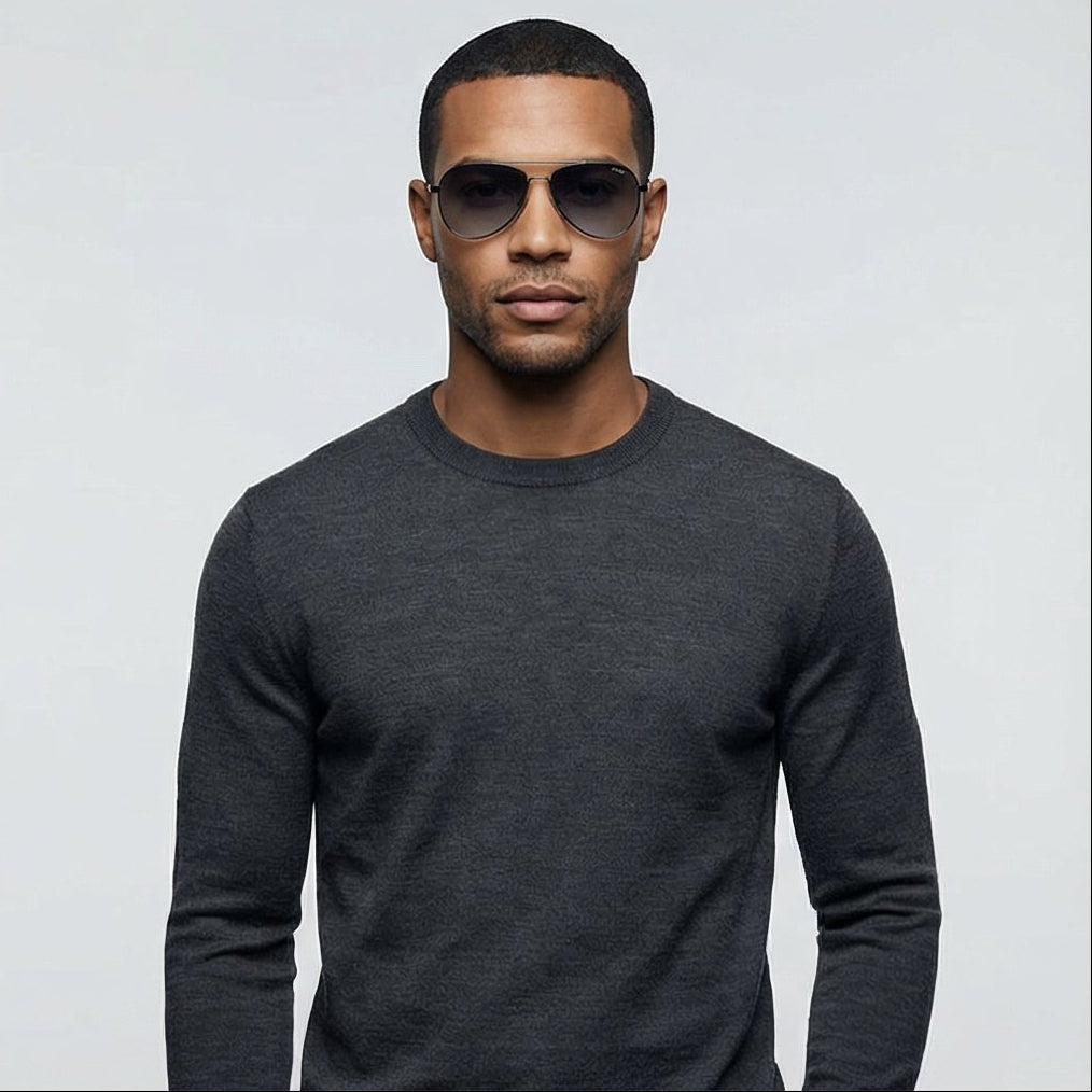 Hugo Sunglasses Hugo Boss Sunglasses Men Black Pilot-Aviator Full Rim Grey Gradient HG 1318/S 0039O 59mm Eyeglasses Eyewear designer