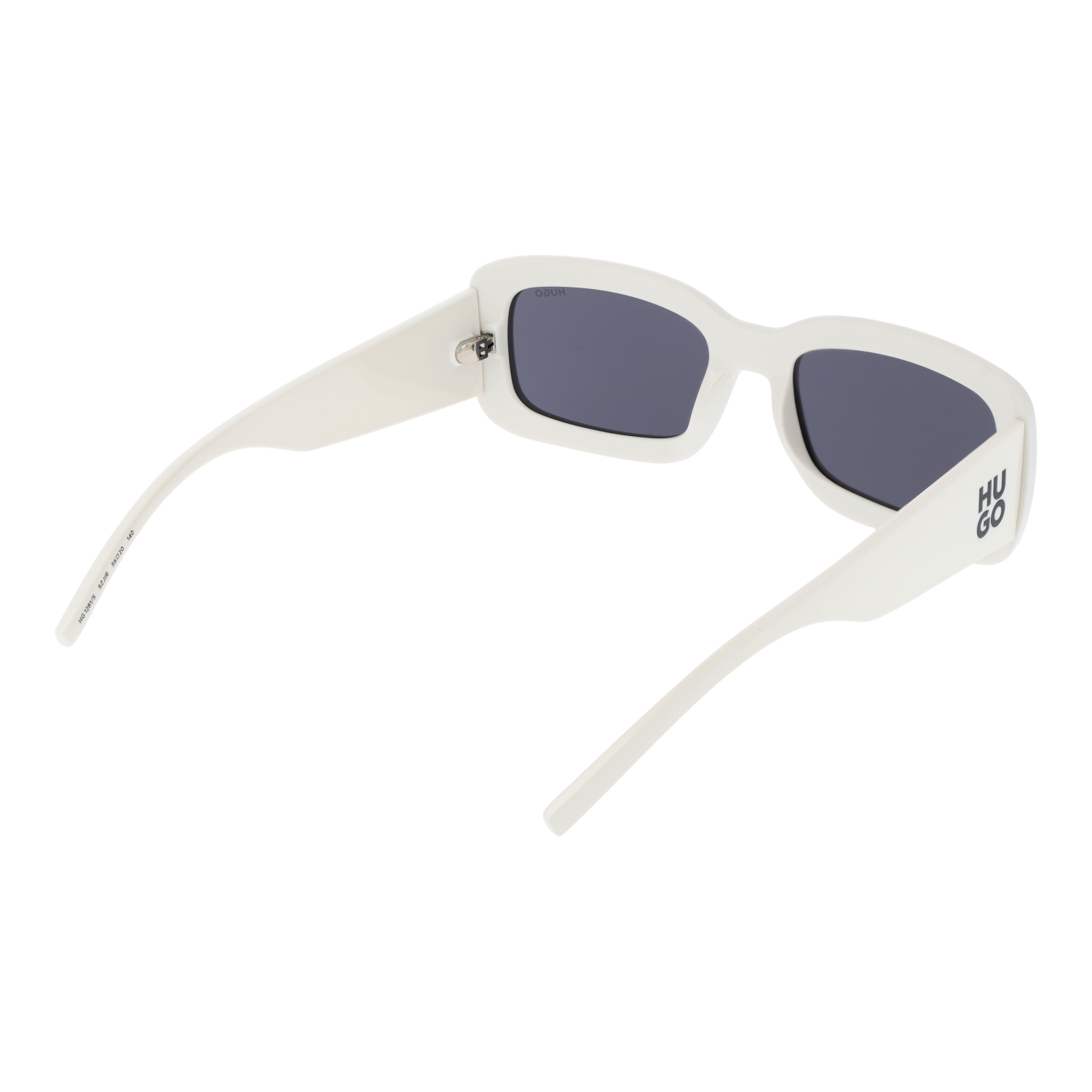 Hugo Sunglasses Hugo Sunglasses Unisex White Rectangular Grey Lenses HG 1281/S SZJIR 56mm Eyeglasses Eyewear designer