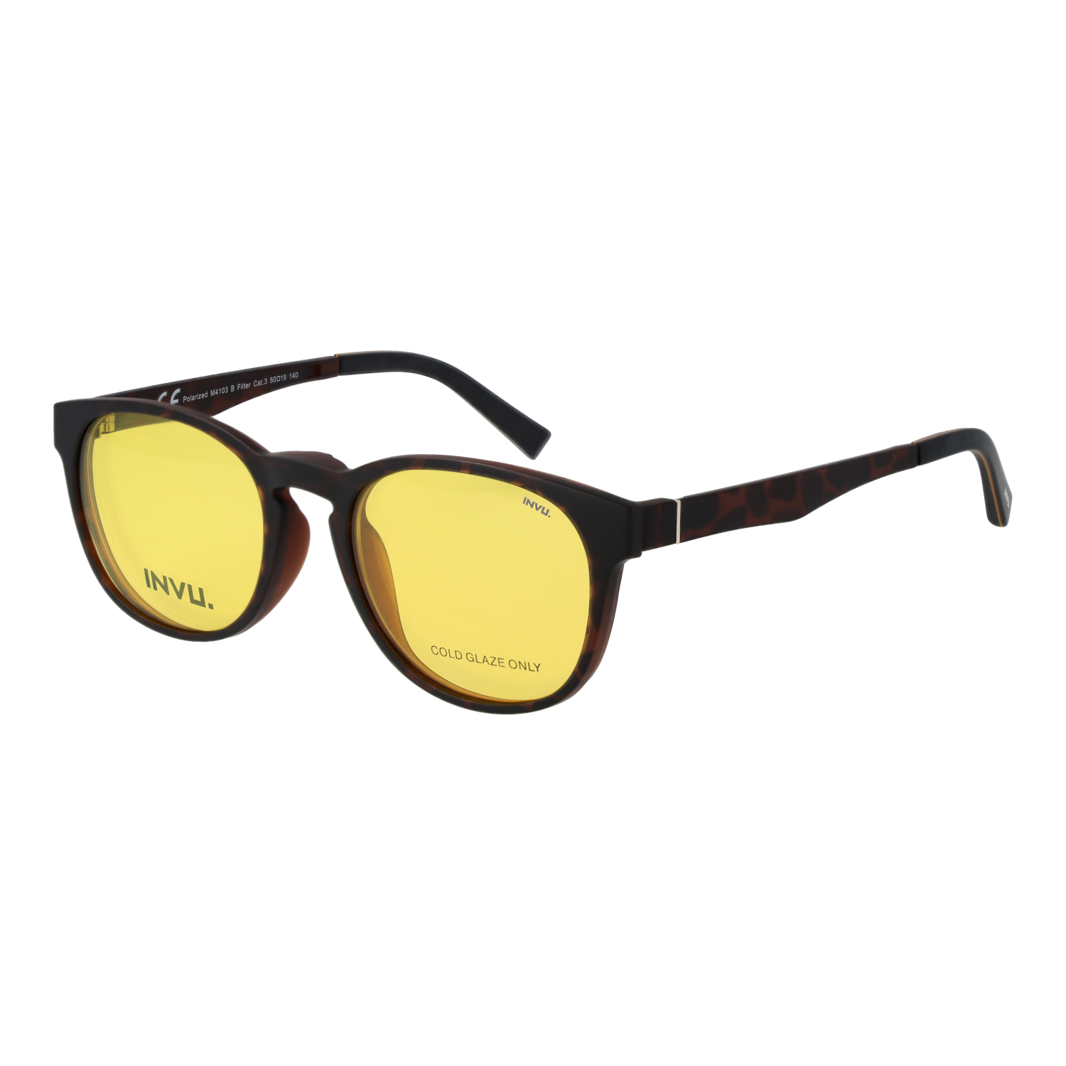 Invu Frames with Sunglasses-Clips Invu Frames with Sunglasses-Clips M4103 BY 50 Eyeglasses Eyewear designer