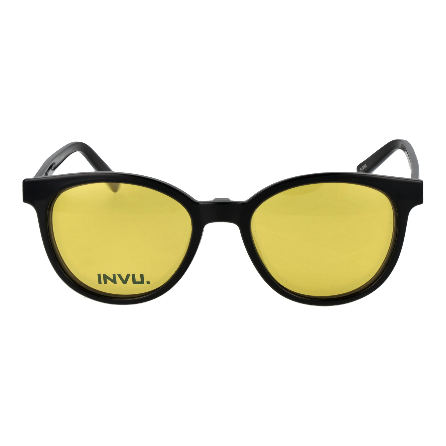 Invu Frames with Sunglasses-Clips Invu Frames with Sunglasses-Clips M4262 A 50 Eyeglasses Eyewear designer