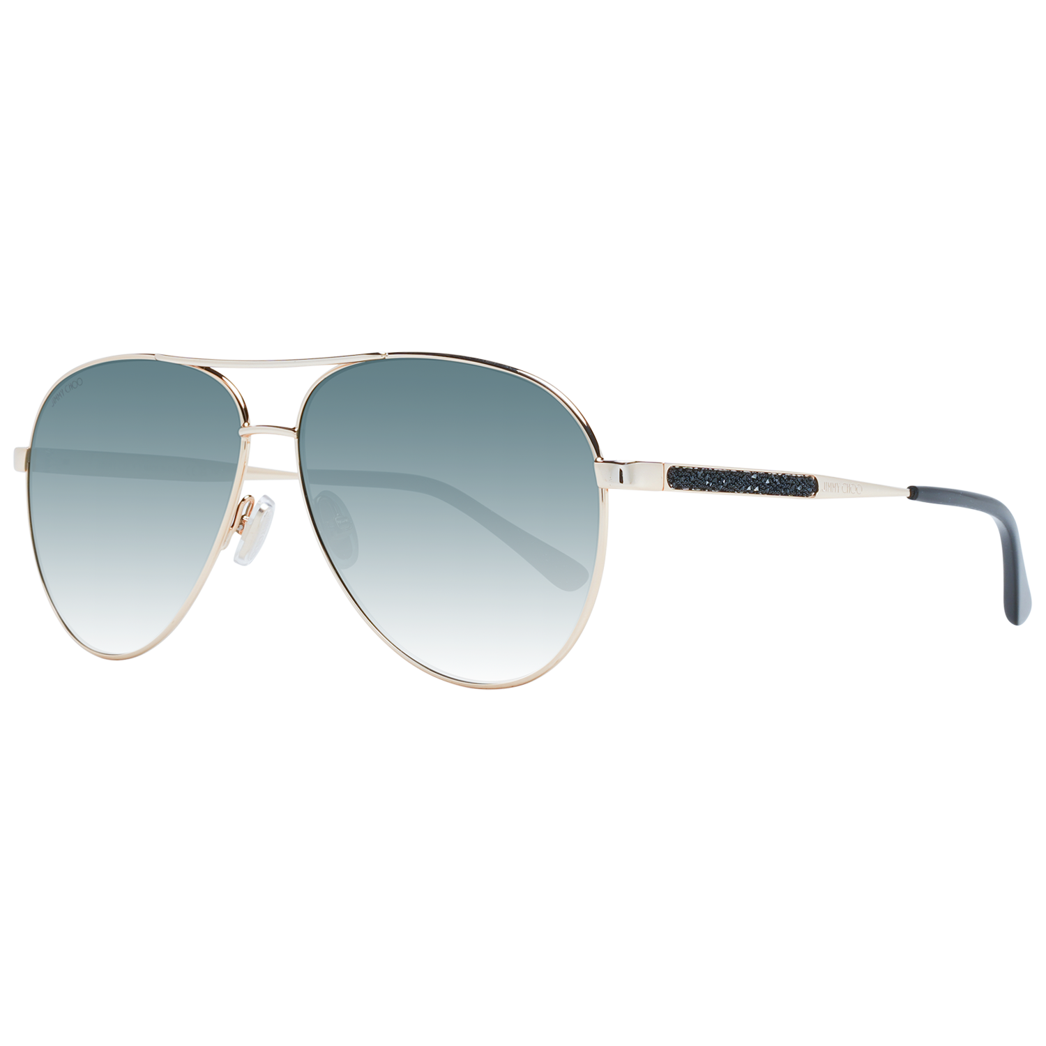 Jimmy Choo Sunglasses JIMENA S 2M29O 60mm Women Gold Aviator Blue Gradient