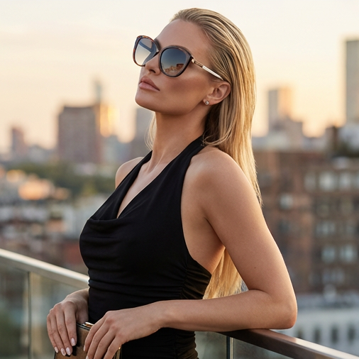 Jimmy Choo Sunglasses Jimmy Choo Sunglasses Women's Brown Havana Butterfly ALY/F/S 57 086HA Eyeglasses Eyewear designer