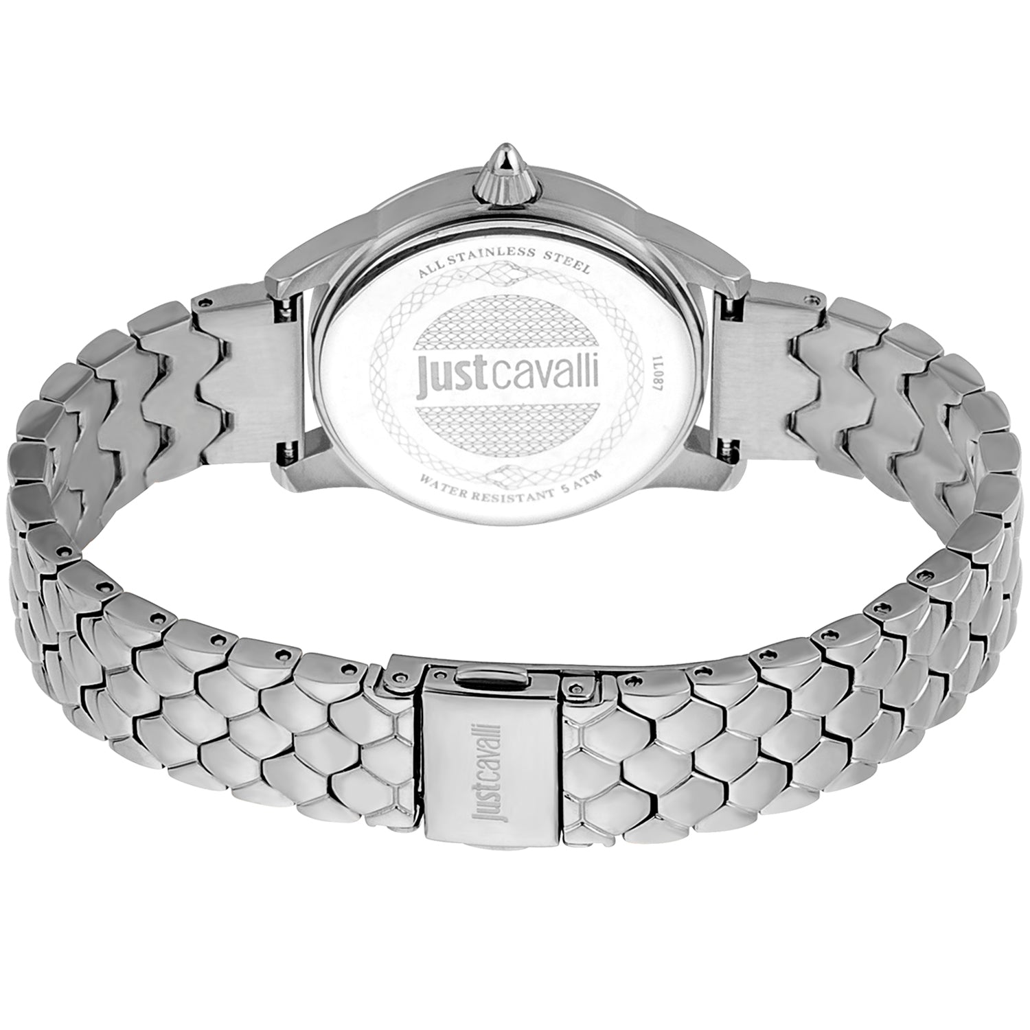 Just Cavalli Watches Just Cavalli Women's Silver Quartz Watch JC1L087M0245 Eyeglasses Eyewear UK USA Australia 