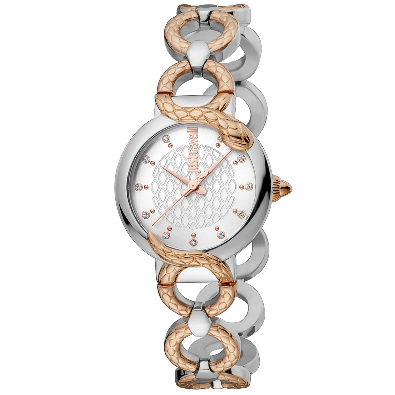 Just Cavalli Watches Just Cavalli Women's Two Tone Rose Gold Quartz Watch JC1L206M0065 Eyeglasses Eyewear UK USA Australia 