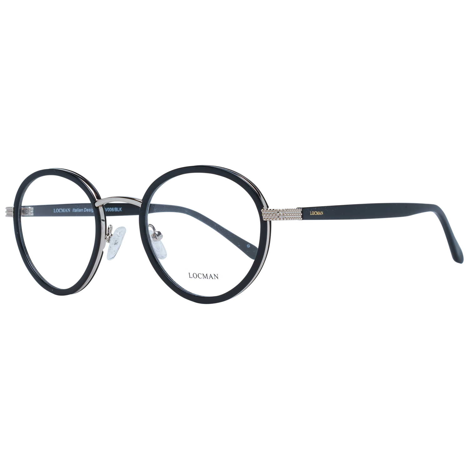 Locman Optical Frames Locman Glasses Frames LOCV006 BLK 50 Eyeglasses Eyewear designer