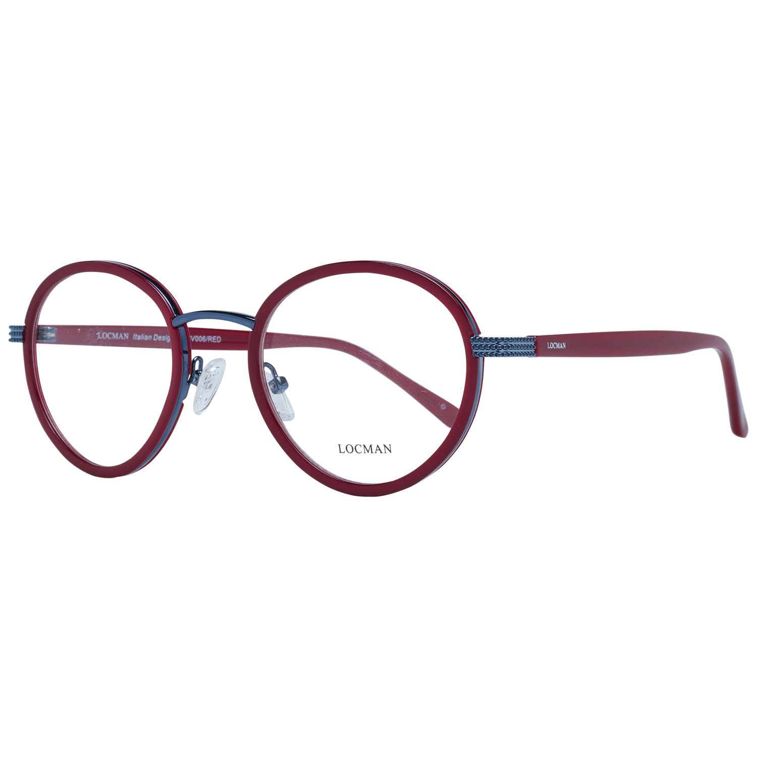 Locman Optical Frames Locman Glasses Frames LOCV006 RED 50 Eyeglasses Eyewear designer