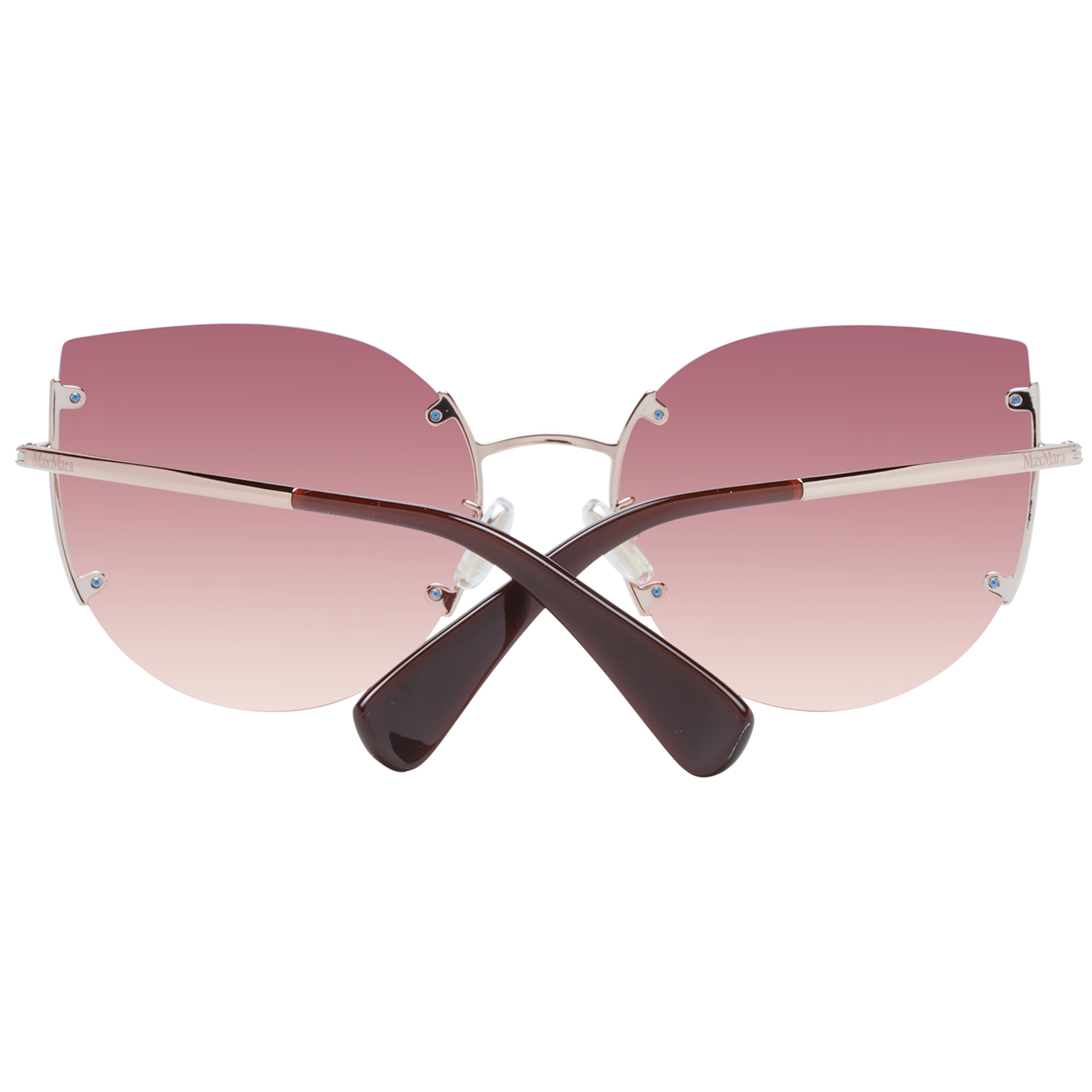 Max Mara Sunglasses Max Mara Sunglasses Women Bronze/Burgundy Gradient Cat Eye MM0017-D 38F 59mm Eyeglasses Eyewear UK USA Australia 