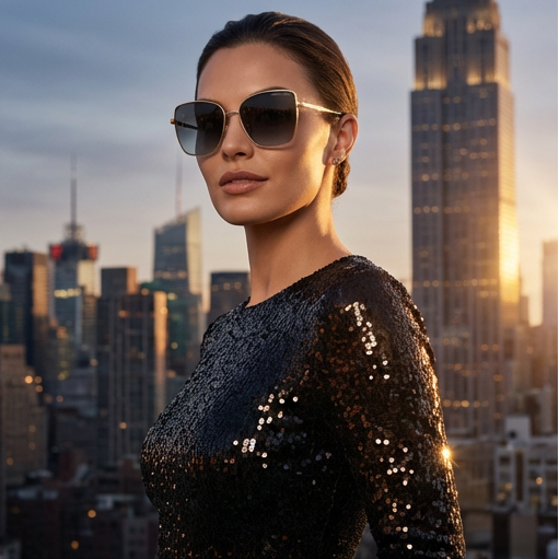 Michael Kors Sunglasses Michael Kors Sunglasses Gold Grey Gradient Trapezium MK1108 10148G 57mm Eyeglasses Eyewear designer