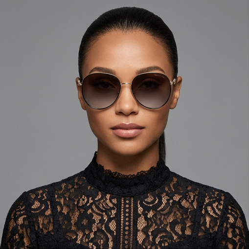 Michael Kors Sunglasses Michael Kors Sunglasses MK1128J 10148G Black Grey Round Gradient Unisex 58mm Eyeglasses Eyewear designer