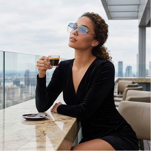 Michael Kors Sunglasses Michael Kors Sunglasses MK1135B 11084Z Rose Gold Blue Pilot-Aviator Unisex 59mm Eyeglasses Eyewear designer