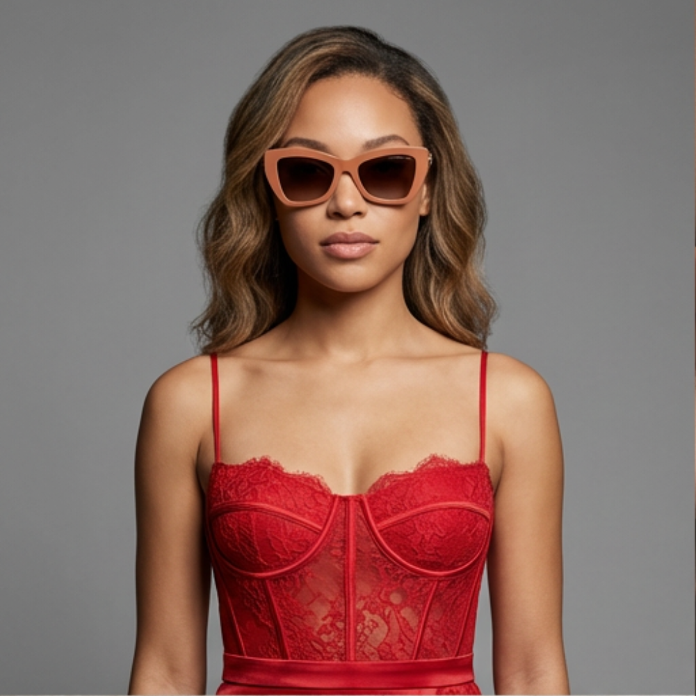 Michael Kors Sunglasses Michael Kors Sunglasses MK2205 395473 Brown Geometric Acetate Unisex 52mm Eyeglasses Eyewear designer