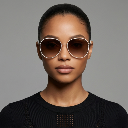 Michael Kors Sunglasses Michael Kors Sunglasses White Gold Gradient Round MK1128J 123313 58mm Eyeglasses Eyewear designer