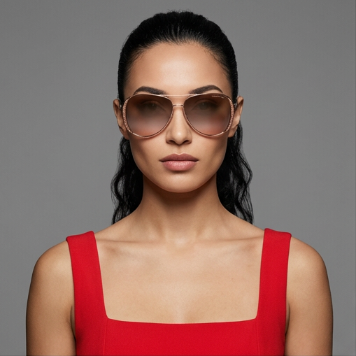 Michael Kors Sunglasses Michael Kors Sunglasses Women Rose Gold Pilot-Aviator Mirror 0MK1082 1108R1 58mm Eyeglasses Eyewear designer