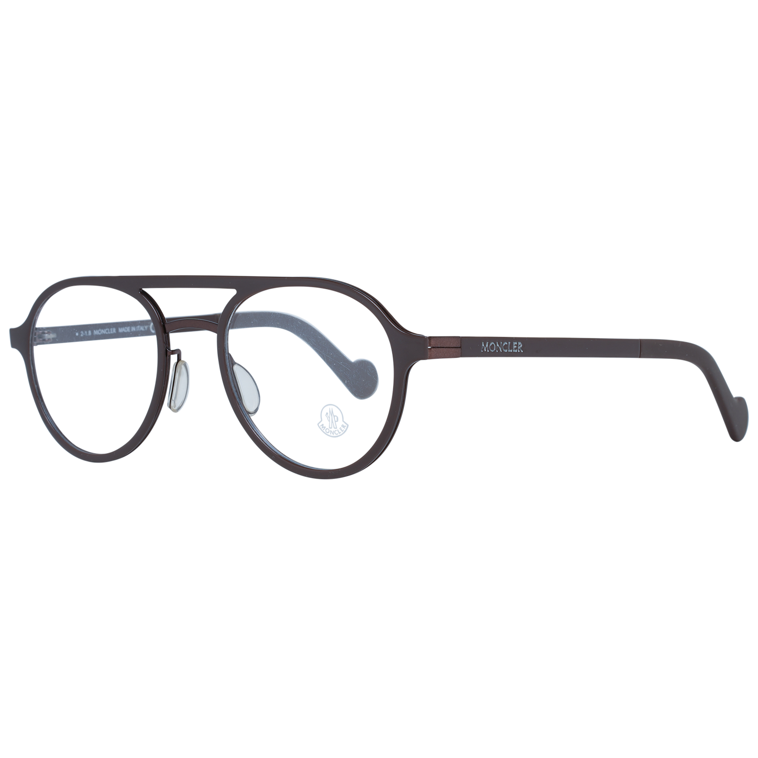 Moncler Eyeglasses Moncler Glasses Frames ML5035 048 51mm Men Brown Metal Pilot-Aviator Eyeglasses Eyewear designer