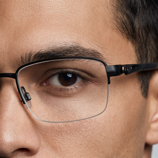 Nike Eyeglasses Nike Eyeglasses 8141 001 Black Rectangle Half Rim Metal Frames 55mm Eyeglasses Eyewear designer