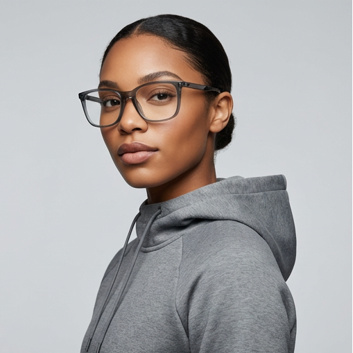 Nike Eyeglasses Nike Eyeglasses NK7255 034 Grey Rectangle Full Rim Stainless Steel Frames 53mm Eyeglasses Eyewear designer