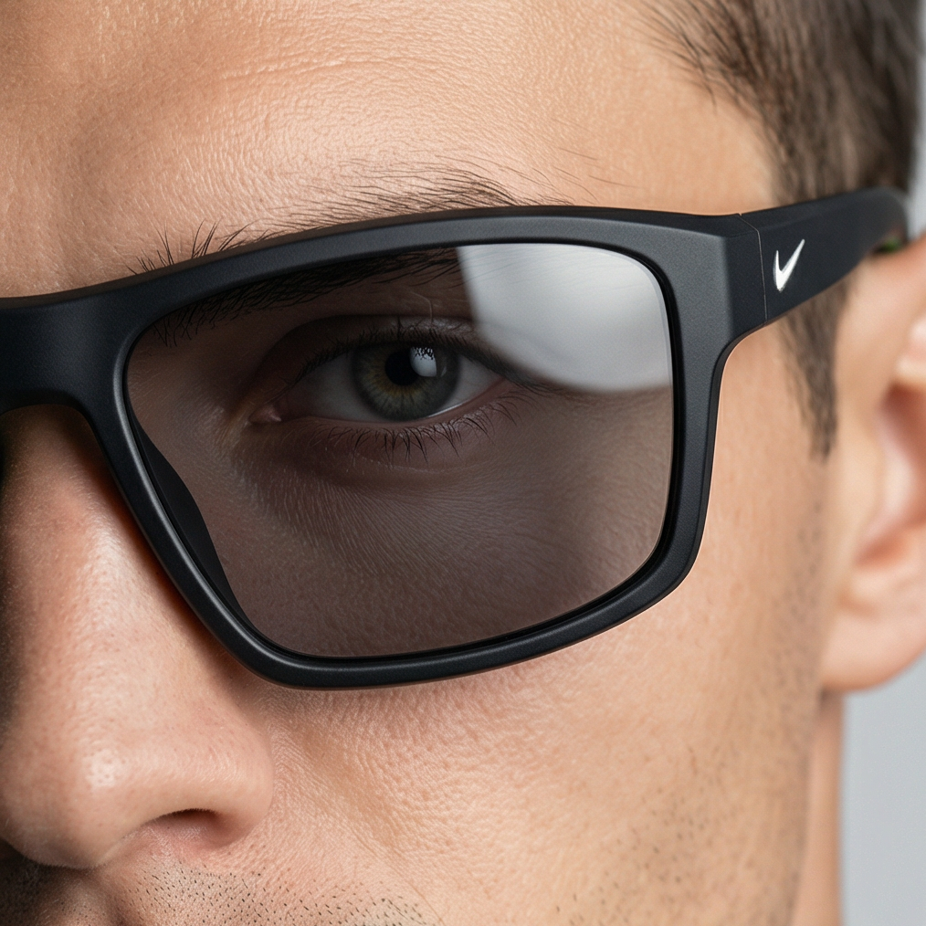 Nike Sunglasses Nike Men Sunglasses DC3294 010 Brazen Fury MI Black Rectangle Grey 60mm Eyeglasses Eyewear designer