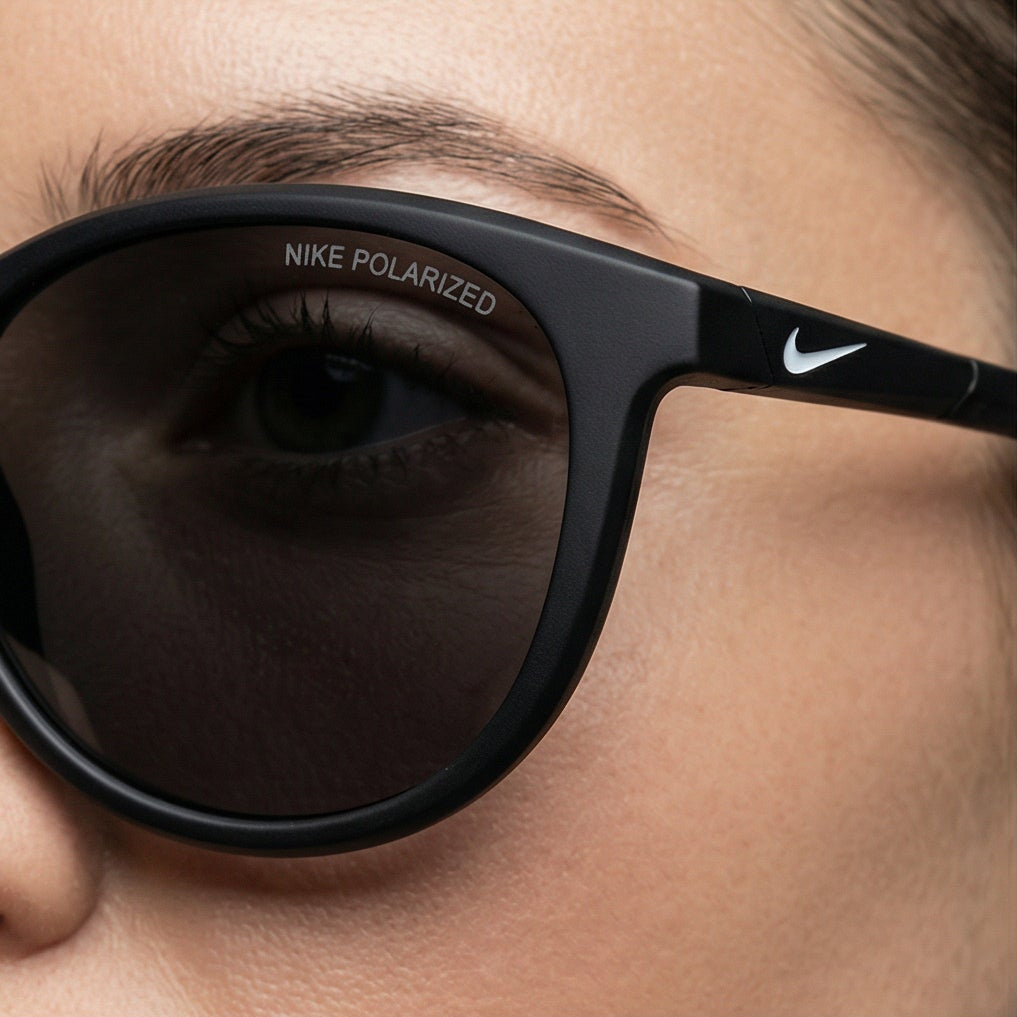 Nike Sunglasses Nike Sunglasses NKDZ7363 010 Evolution P Black Round Grey Polarized 51mm Unisex Eyeglasses Eyewear designer