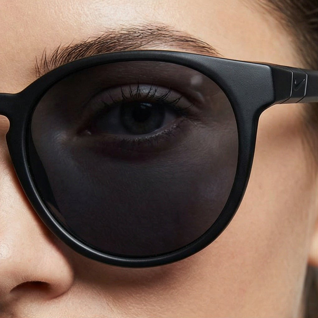 Nike Sunglasses Nike Sunglasses NKDZ7371 010 City Elan Black Round Grey Lens 49mm Unisex Eyeglasses Eyewear designer