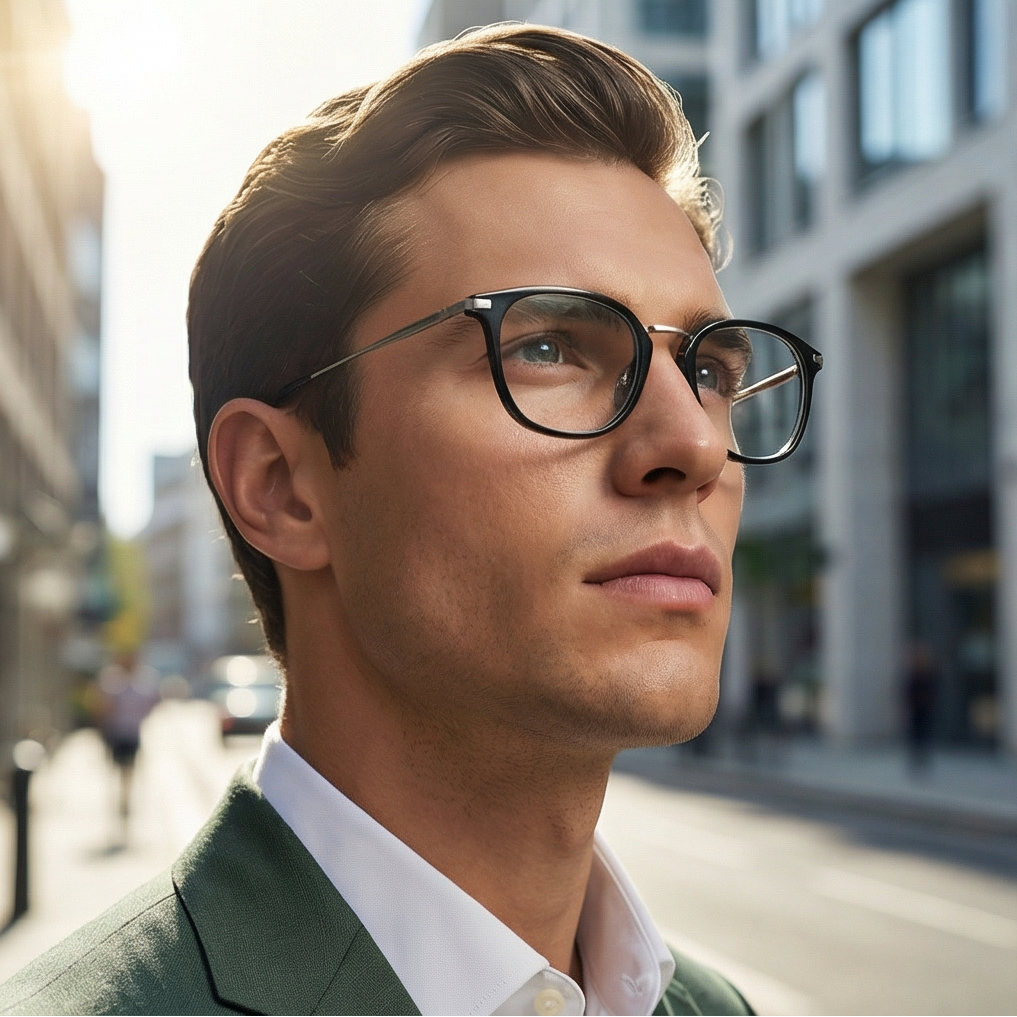 Omega Eyeglasses Omega Glasses Frames Men's Black Round Full-Rim OM5024 002 52mm Eyeglasses Eyewear designer