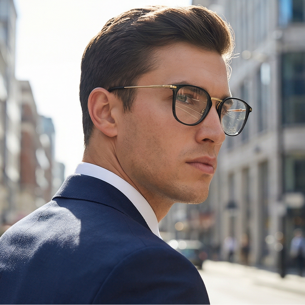 Omega Eyeglasses Omega Glasses Frames OM5024 001 52mm Men's Black Round Full-Rim Eyeglasses Eyewear designer