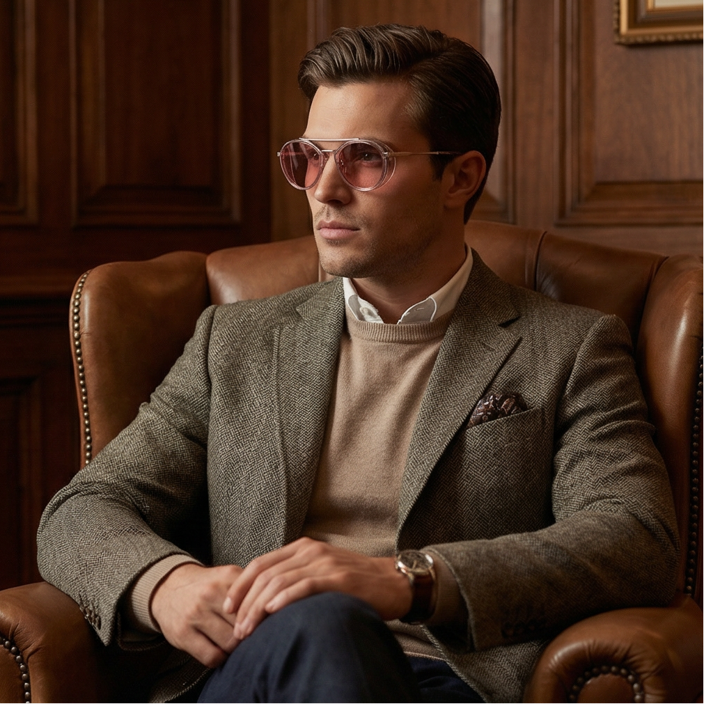 Omega Sunglasses Omega Sunglasses Men OM0021-H 72U Rose Round Mirrored 52mm Pilot-Aviator Eyeglasses Eyewear designer