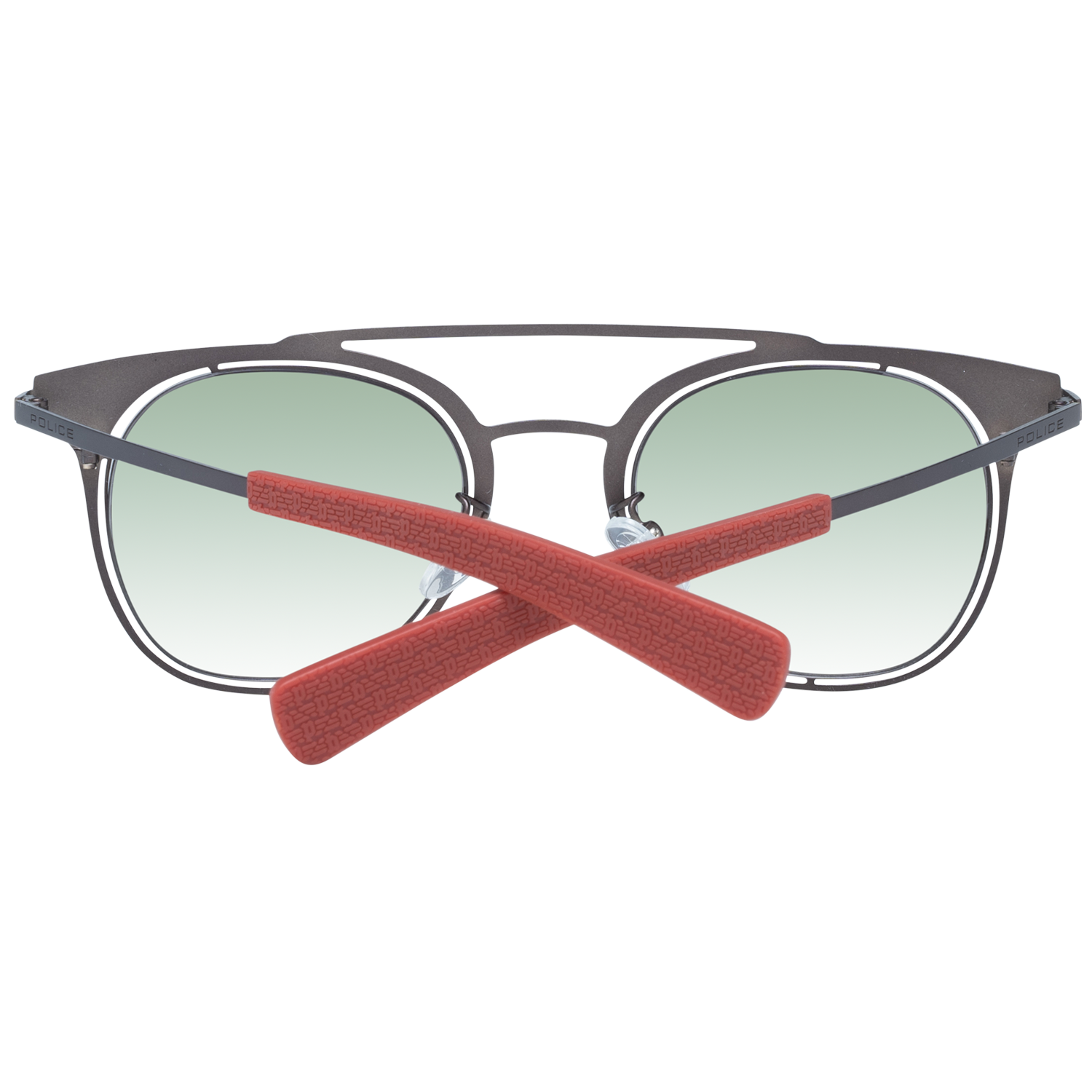 Police Sunglasses SPL158 0C86 49mm Men Red Green Gradient Metal Roun