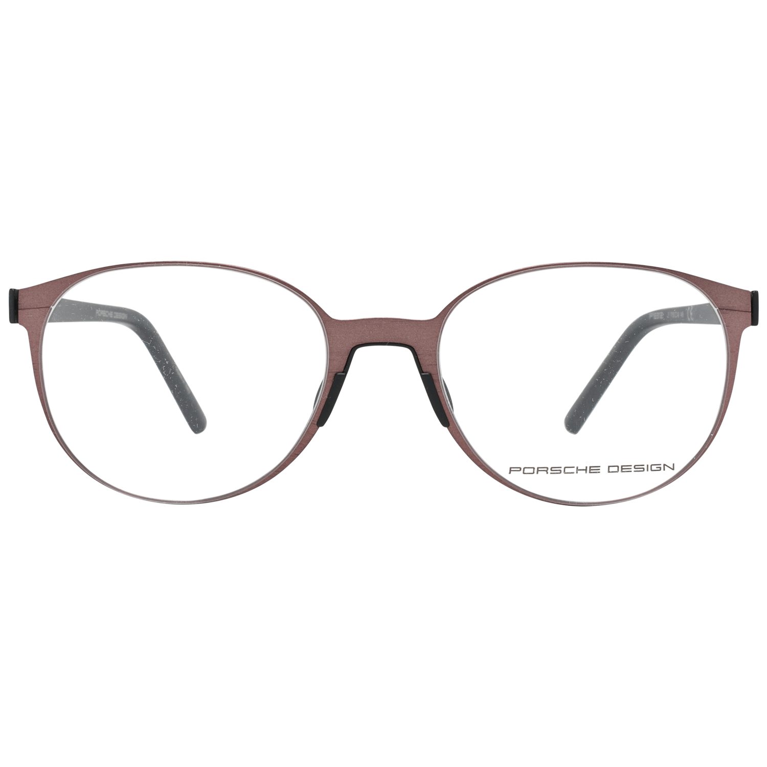 Porsche Design Eyeglasses Porsche Design Glasses Frames P8312 F 53mm - Burgundy Stainless Steel Oval Full-Rim Eyeglasses Eyewear UK USA Australia 