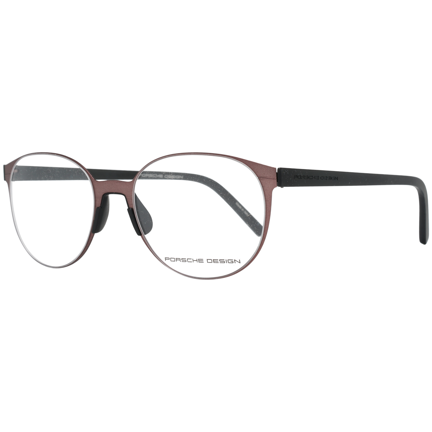 Porsche Design Eyeglasses Porsche Design Glasses Frames P8312 F 53mm - Burgundy Stainless Steel Oval Full-Rim Eyeglasses Eyewear UK USA Australia 