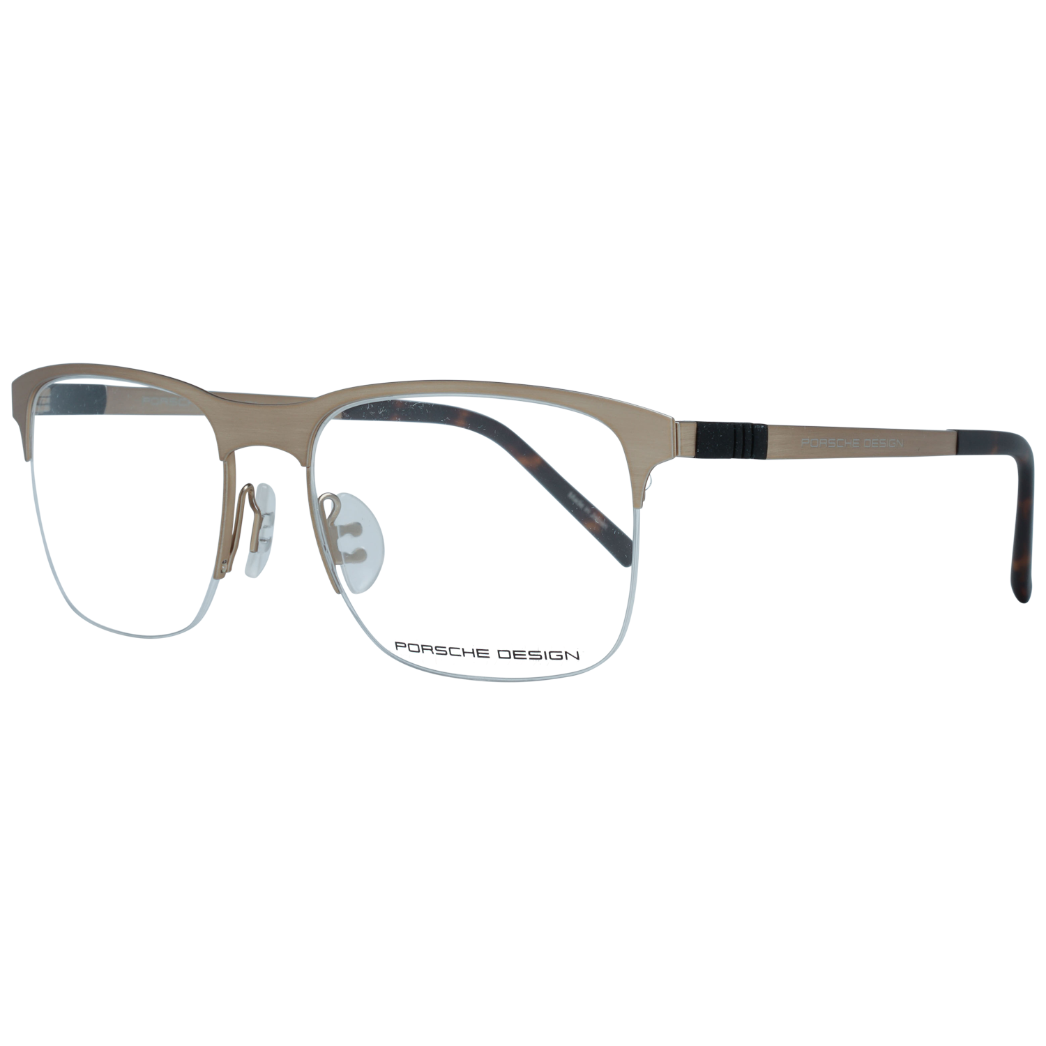 Porsche Design Eyeglasses Porsche Design Glasses Frames P8322 B 54mm Titanium - Gold Rectangular Half-Rim Eyeglasses Eyewear UK USA Australia 