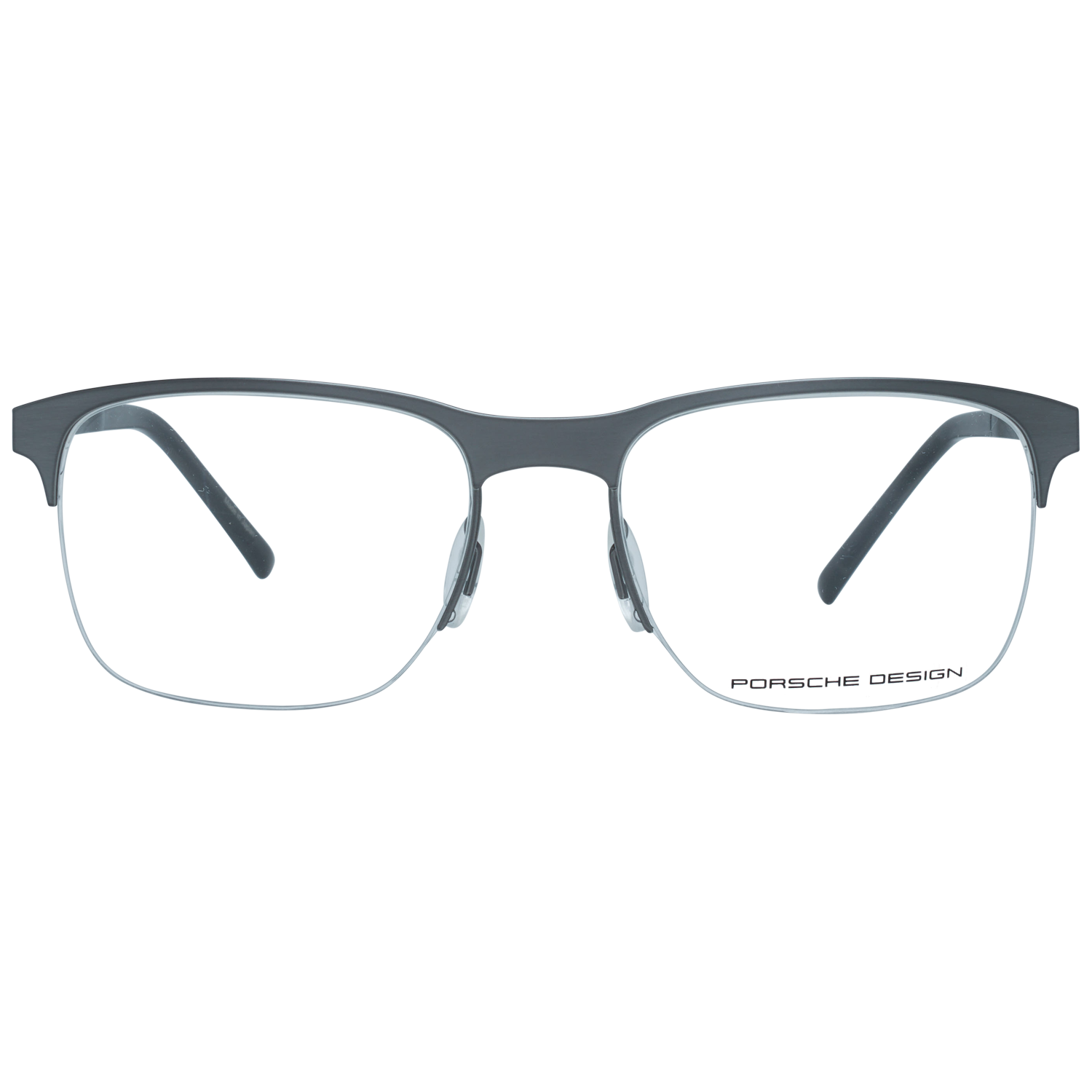 Porsche Design Eyeglasses Porsche Design Glasses Frames P8322 C 54mm Titanium - Grey Rectangular Half-Rim Eyeglasses Eyewear UK USA Australia 