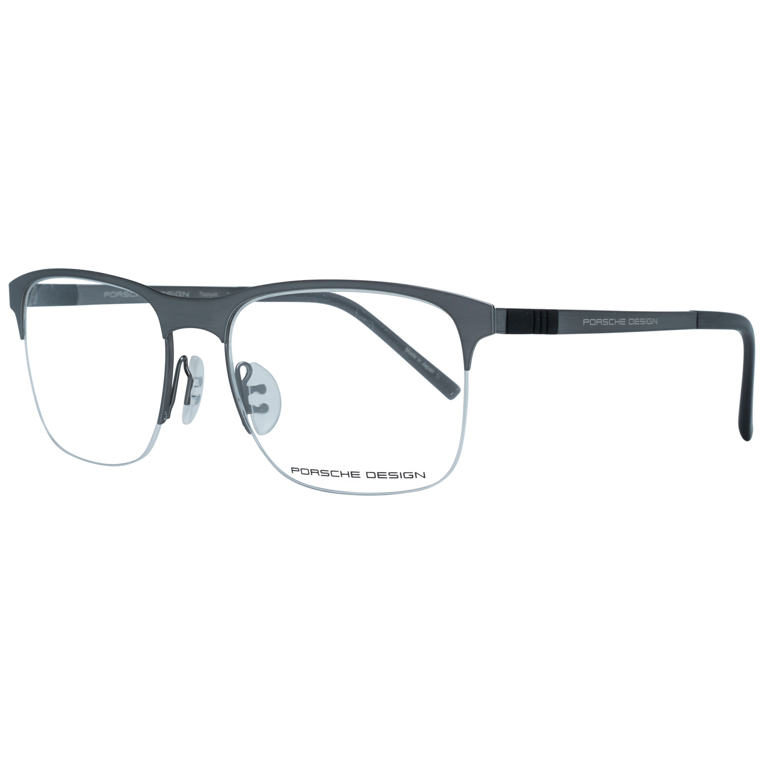 Porsche Design Eyeglasses Porsche Design Glasses Frames P8322 C 54mm Titanium - Grey Rectangular Half-Rim Eyeglasses Eyewear UK USA Australia 