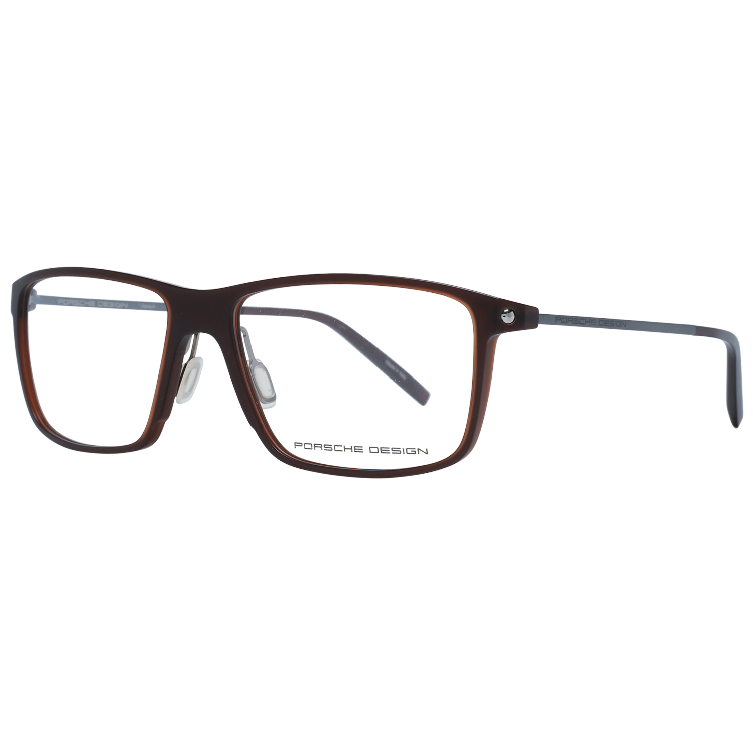 Porsche Design Eyeglasses Porsche Design Glasses Frames P8336 E 56mm - Brown Rectangular Full-Rim Eyeglasses Eyewear UK USA Australia 