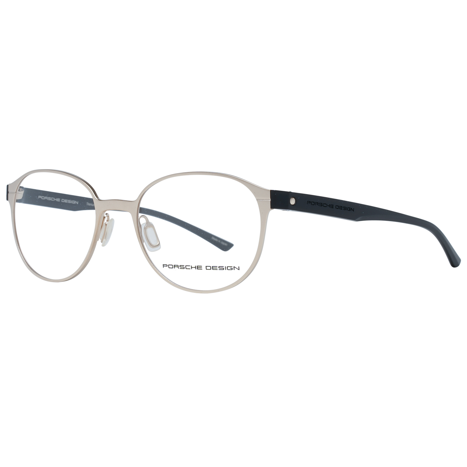 Porsche Design Eyeglasses Porsche Design Glasses Frames P8345 C 50mm Titanium Unisex Gold Oval Full-Rim Eyeglasses Eyewear designer