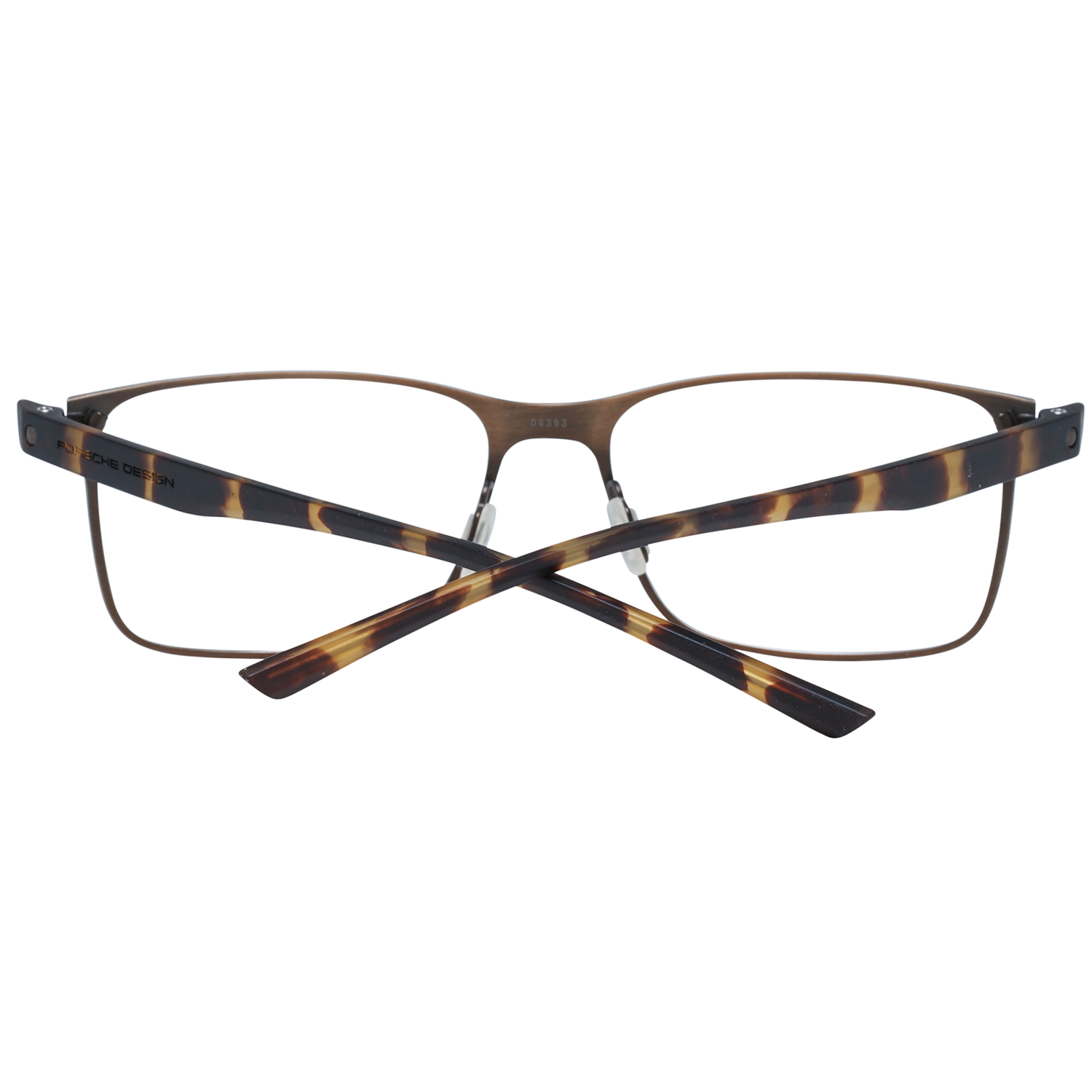 Porsche Design Eyeglasses Porsche Design Glasses Frames P8346 E 55mm Titanium Men's Brown Rectangular Full-Rim Eyeglasses Eyewear designer