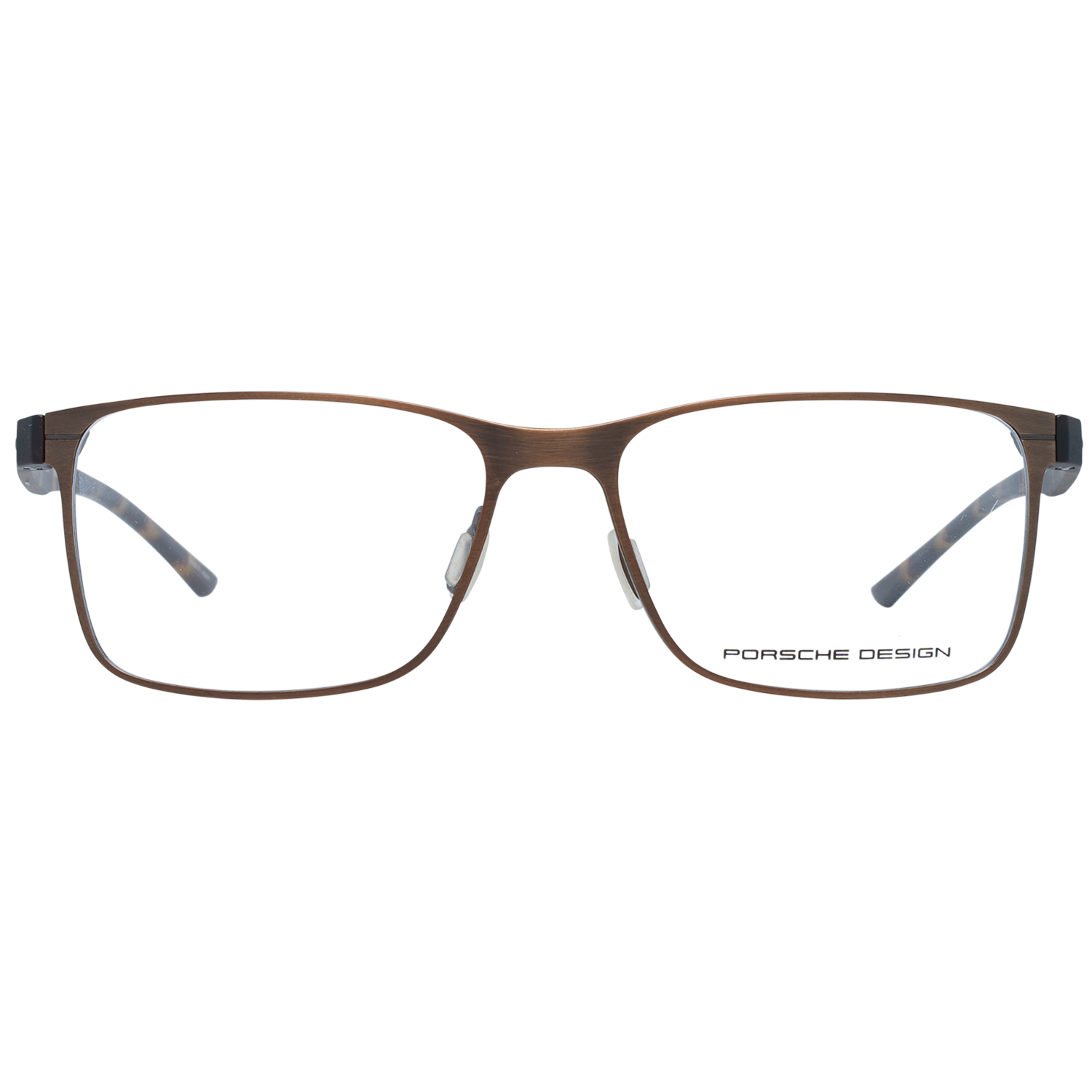 Porsche Design Eyeglasses Porsche Design Glasses Frames P8346 E 55mm Titanium Men's Brown Rectangular Full-Rim Eyeglasses Eyewear designer