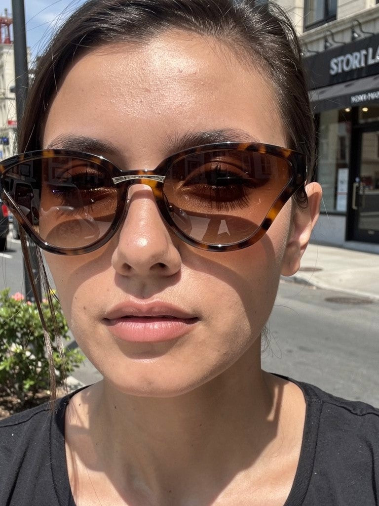 Prada Sunglasses Prada Sunglasses PR 22VS 2AU6S1 - Brown Hanava/Brown Gradient Cat-Eye Eyeglasses Eyewear designer